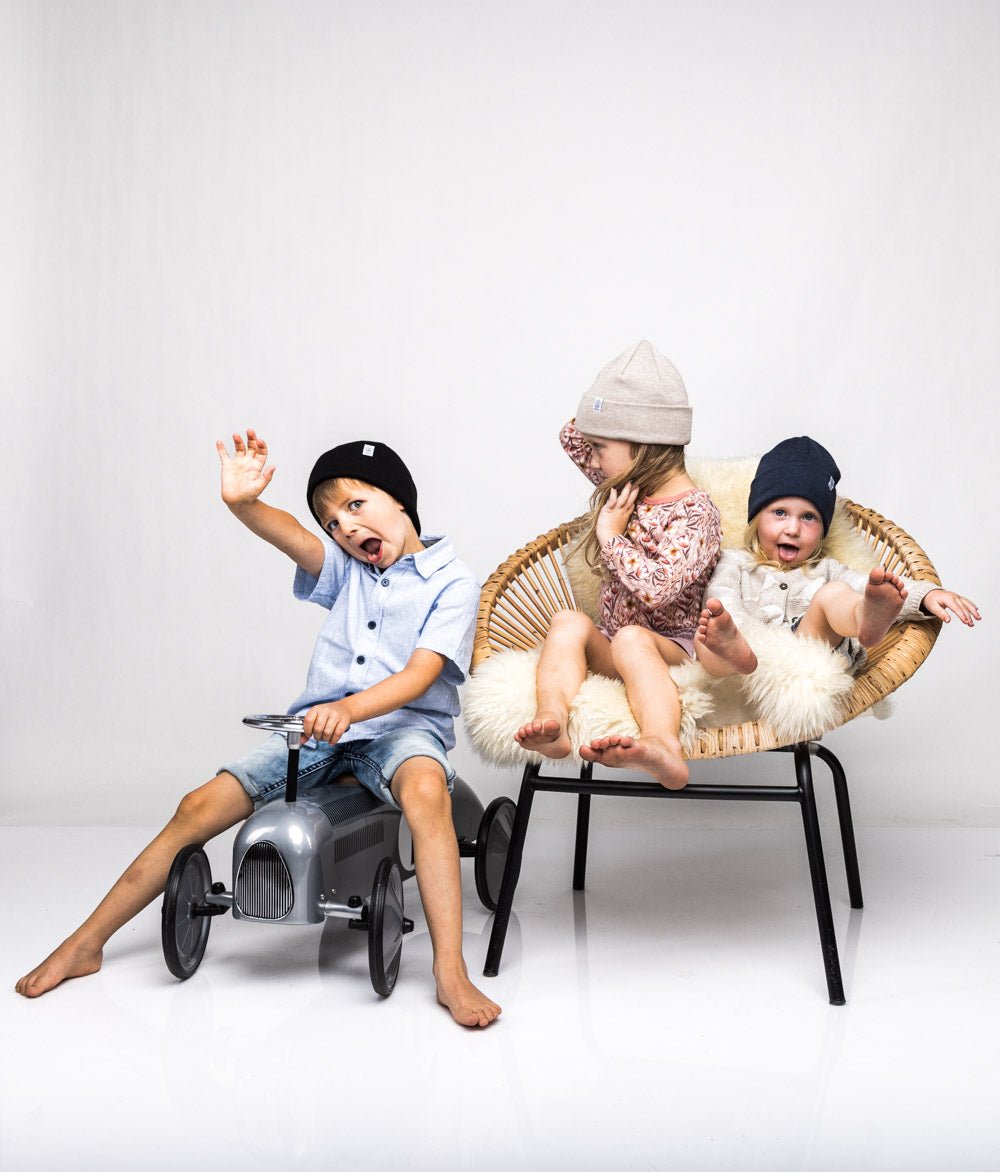 Beanie Feinstrick aus Bio Baumwolle - Mütze - obumi - 700 - Black