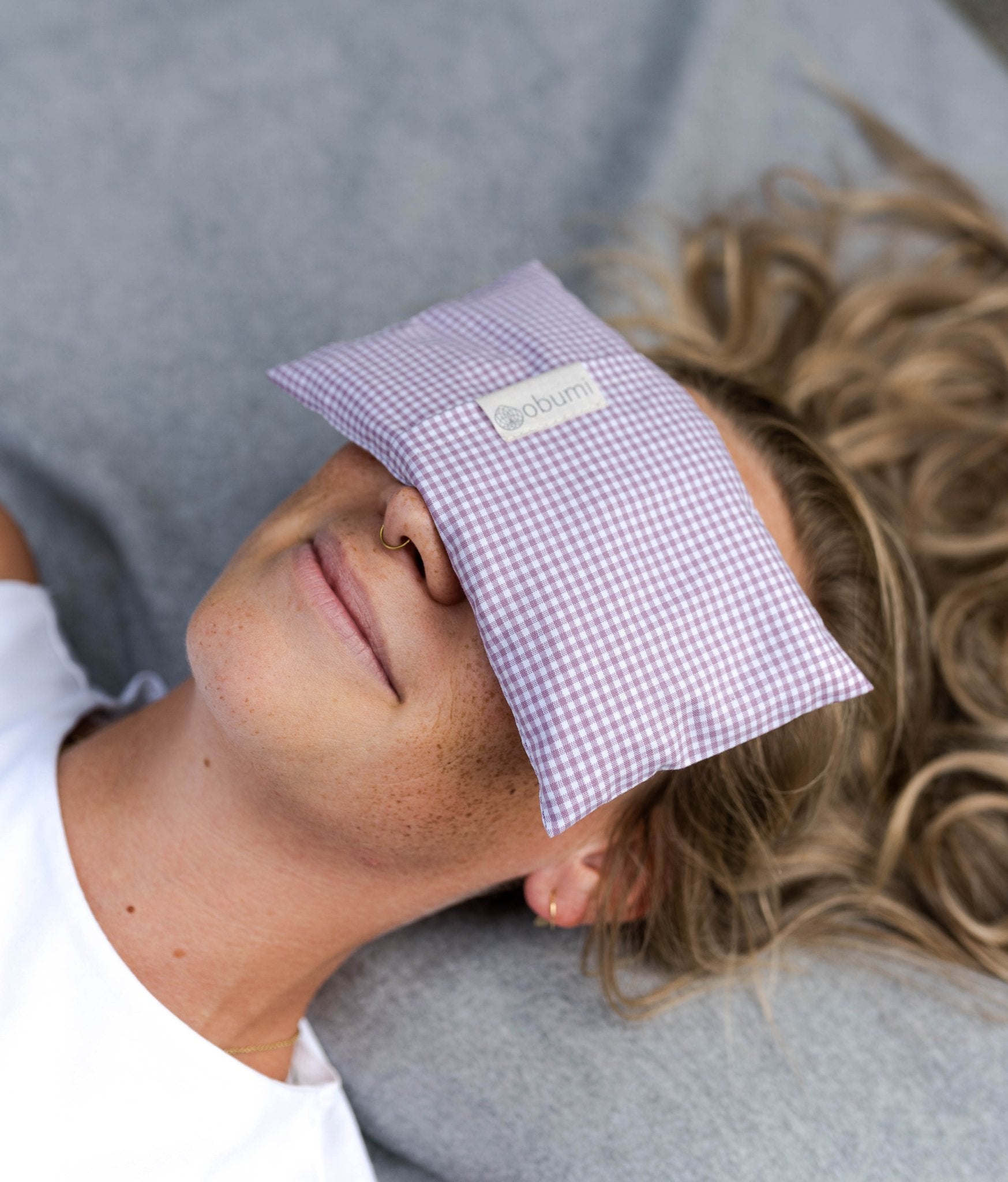 Duft - und Augenkissen inkl. Bezug • Durchatmen - Düfte - obumi - Karo Lilac