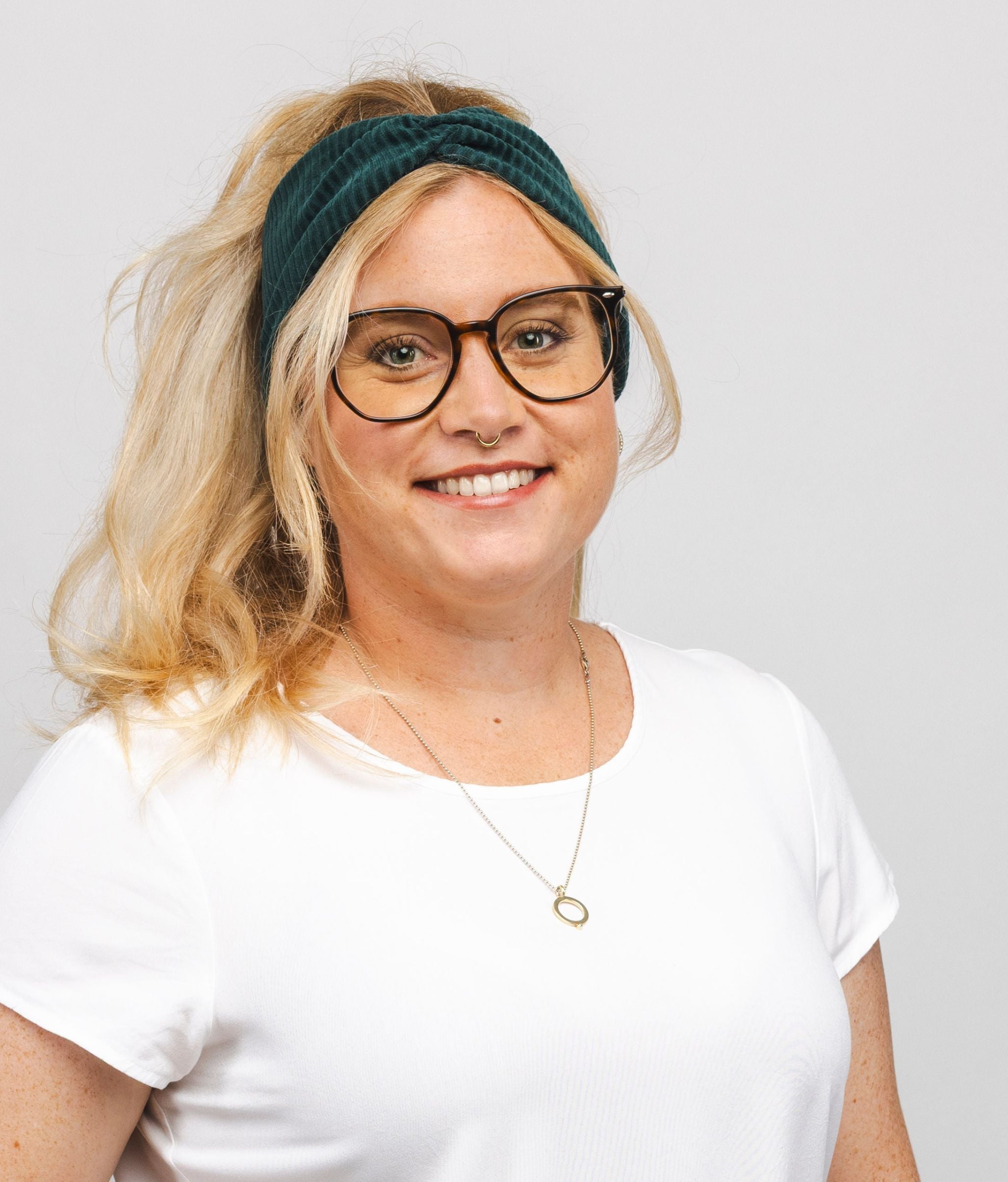 Haarband aus Bio Samt Rippe - Haarbänder - obumi - 467 - Dark Green