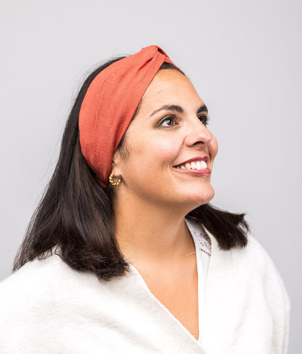 Haarband aus Leinen - Haarbänder - obumi - 251 - Rost