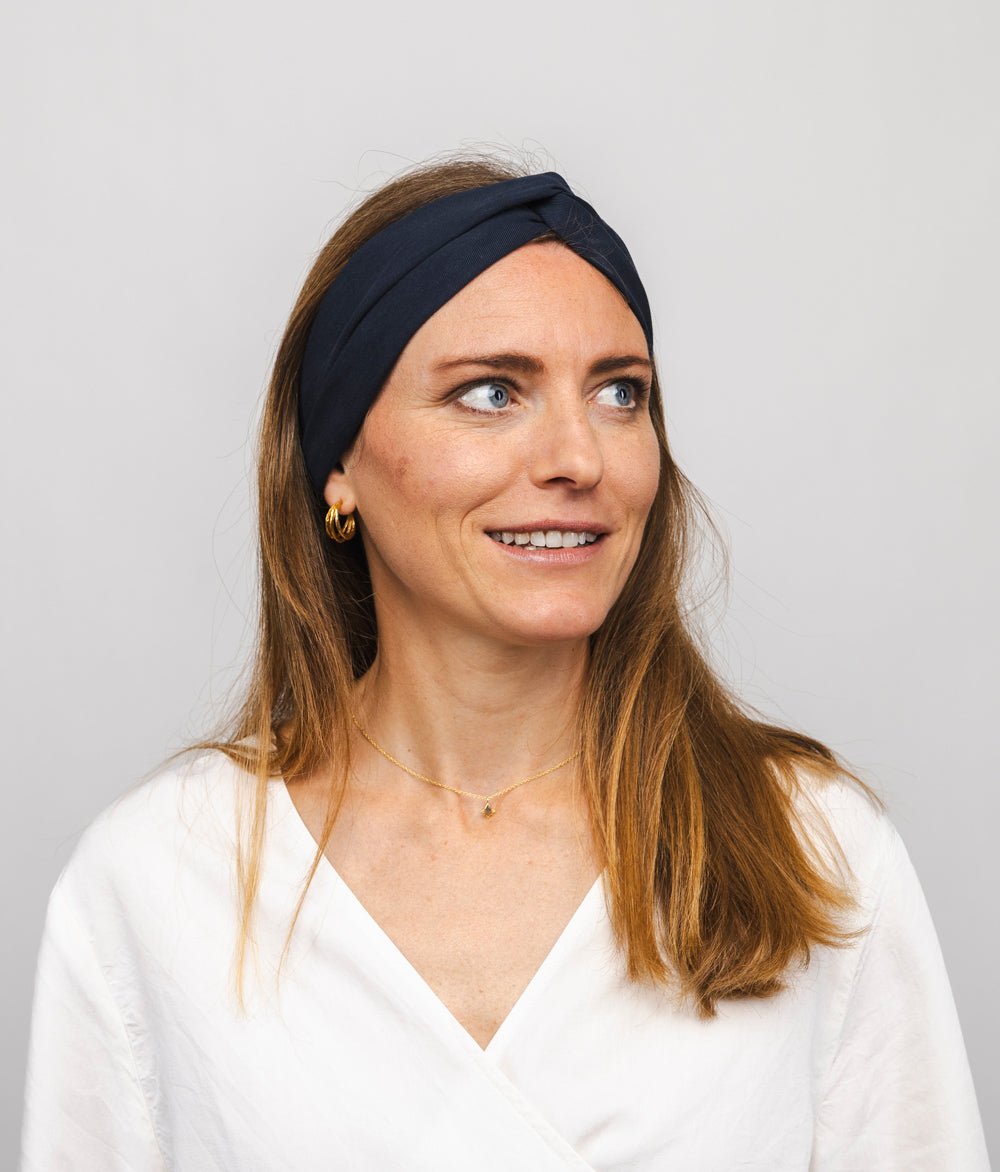 Haarband aus Lyocell - Haarbänder - obumi - 258 - Navy
