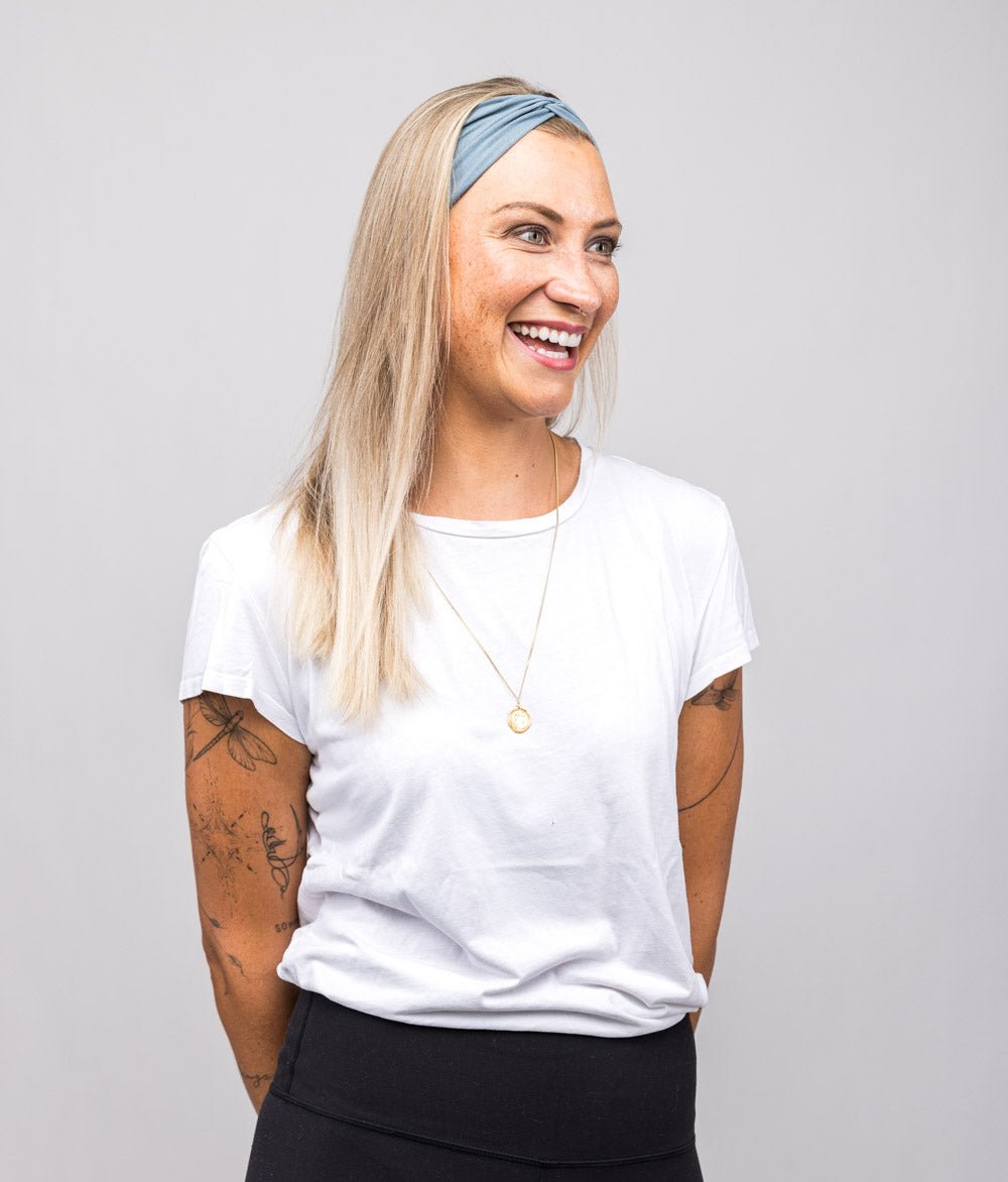 Haarband Bow aus Bio Jersey - Haarbänder - obumi - 433 - Air Blue