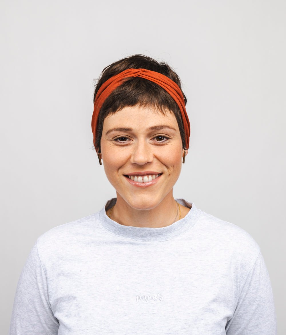 Haarband Bow aus TENCEL™ Modal - Stirnbänder - obumi - 445 - Henna