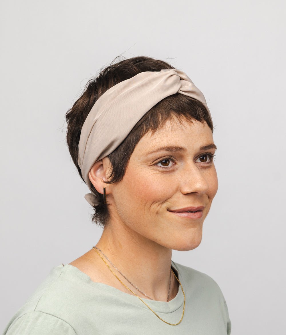Haarband / Haarreif – verstellbar & bequem - Haarbänder - obumi - 257 - Beige - Lyocell