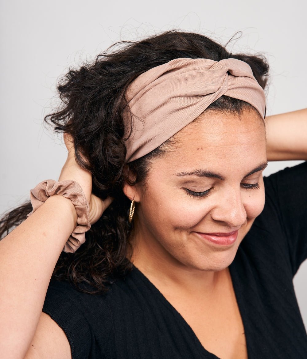 Haarband / Haarreif – verstellbar & bequem - Haarbänder - obumi - 257 - Beige - Lyocell