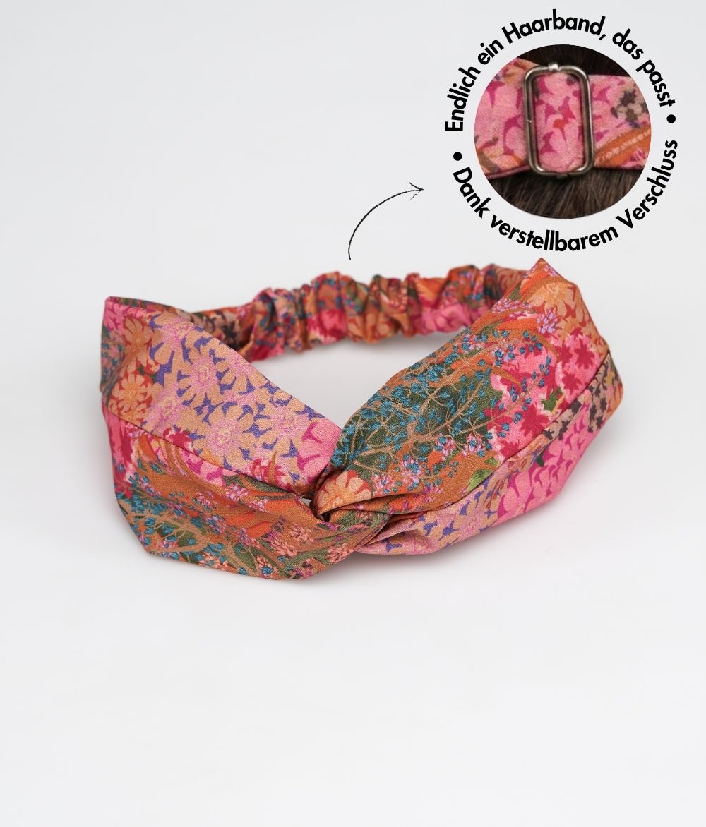 Haarband / Haarreif – verstellbar & bequem - Haarbänder - obumi - 260 - Floral - Bio Baumwolle