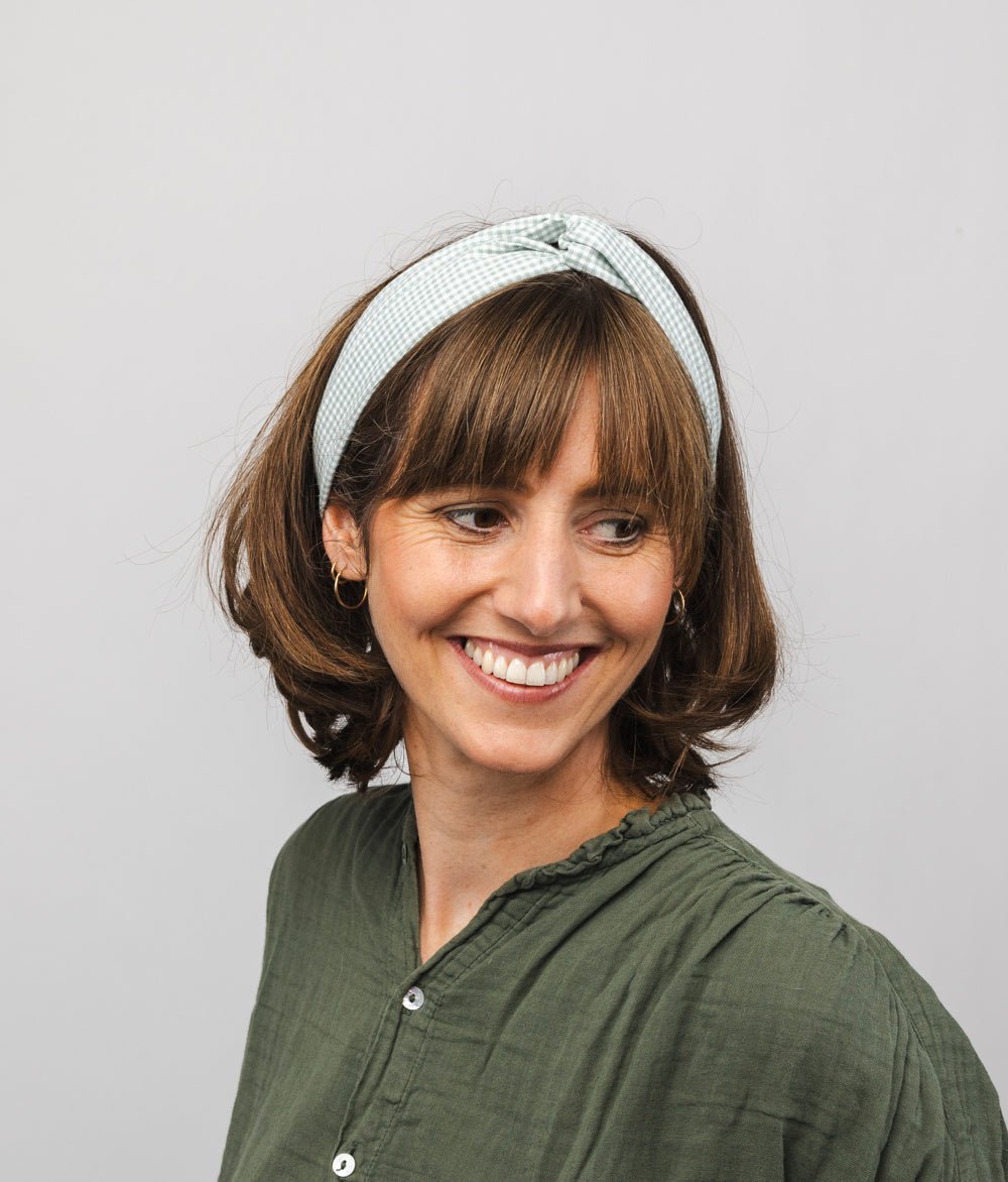 Haarband Karo aus Bio Baumwolle - Haargummis - obumi - 262 - Karo Green