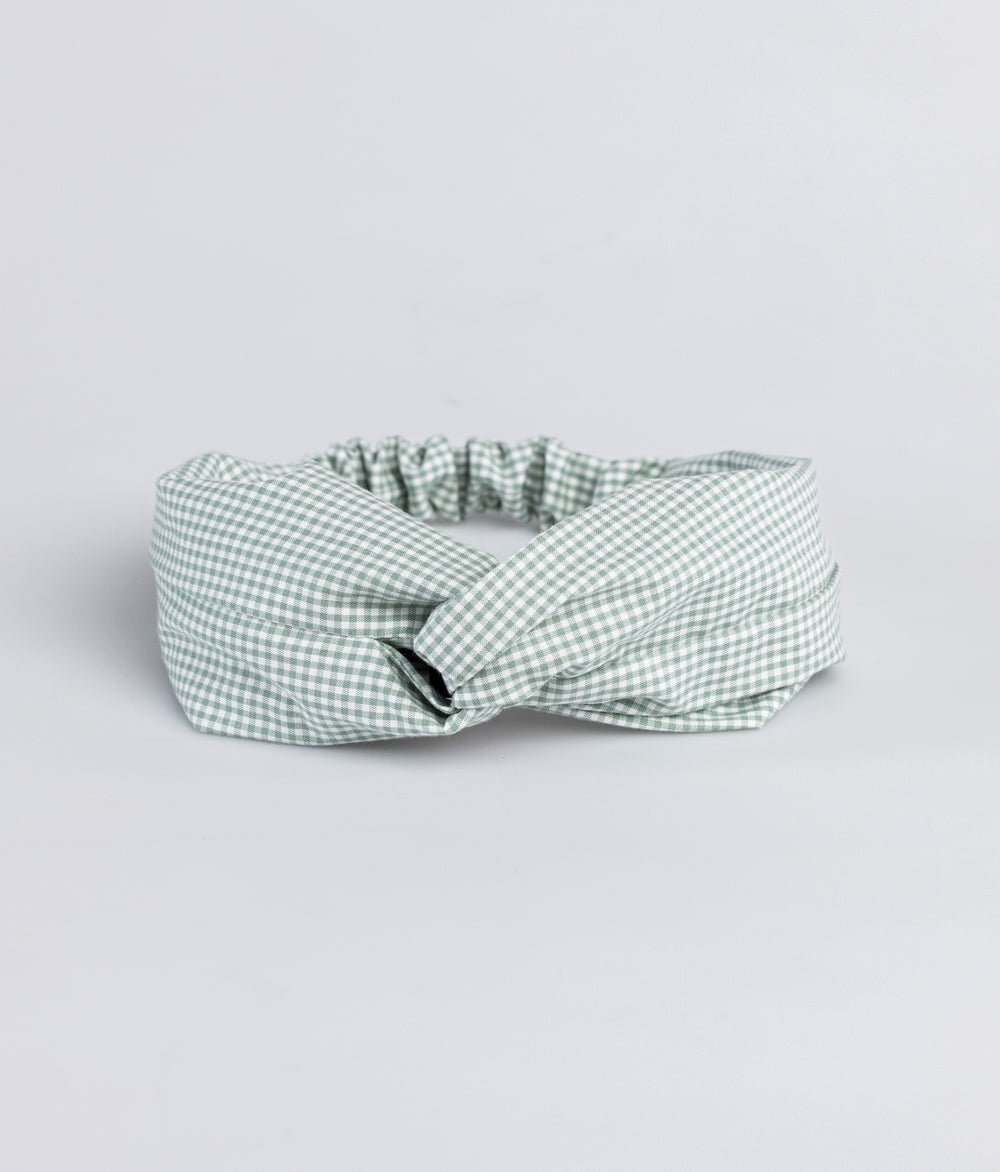 Haarband Karo aus Bio Baumwolle - Haargummis - obumi - 262 - Karo Green