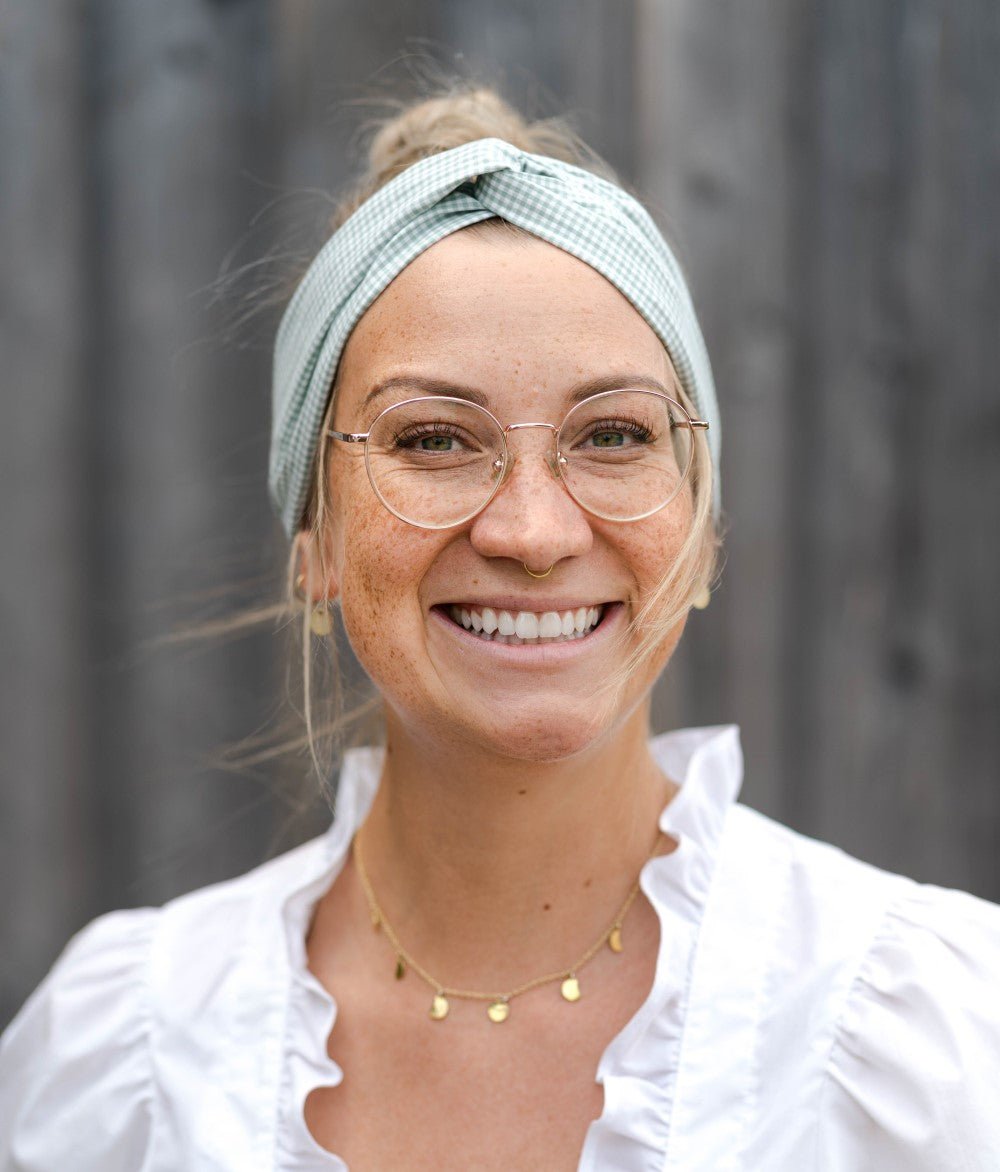 Haarband Karo aus Bio Baumwolle - Haargummis - obumi - 262 - Karo Green