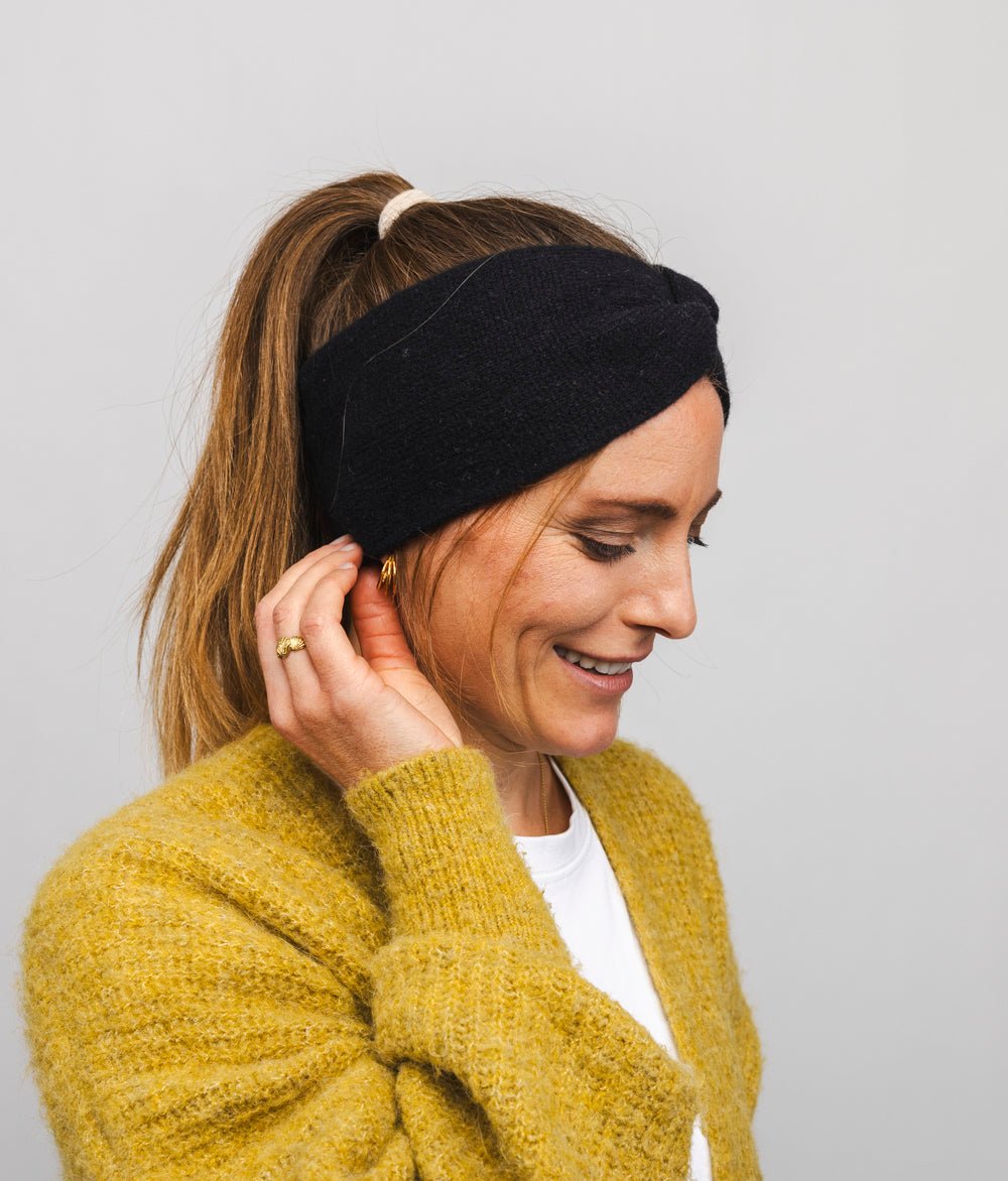 Kaschmir - Wohlfühl - Set - Stirnband & Schal - obumi - Soft Grey