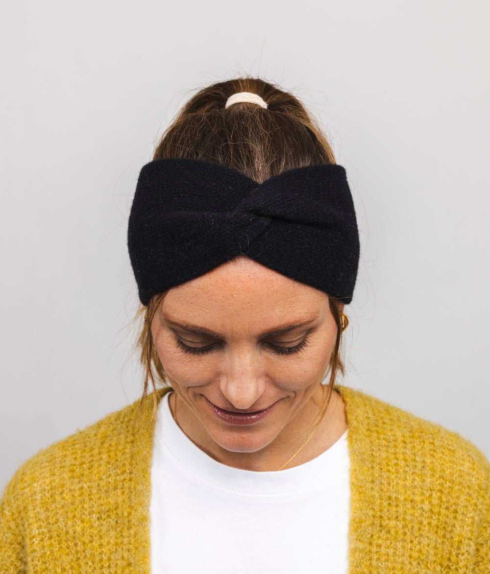 Kaschmir - Wohlfühl - Set - Stirnband & Schal - obumi - Soft Grey