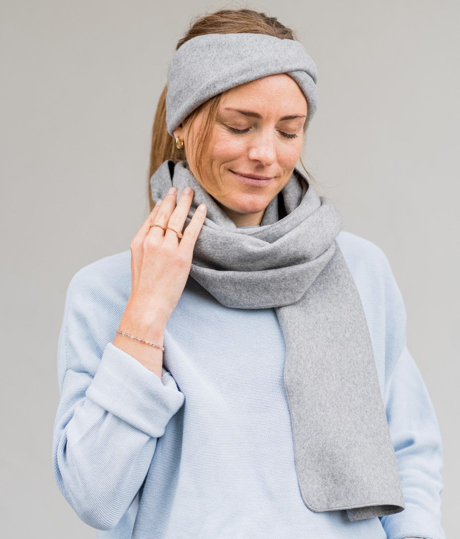 Schal aus Bio Baumwolle | 2.0 - obumi - 196 - Soft Grey