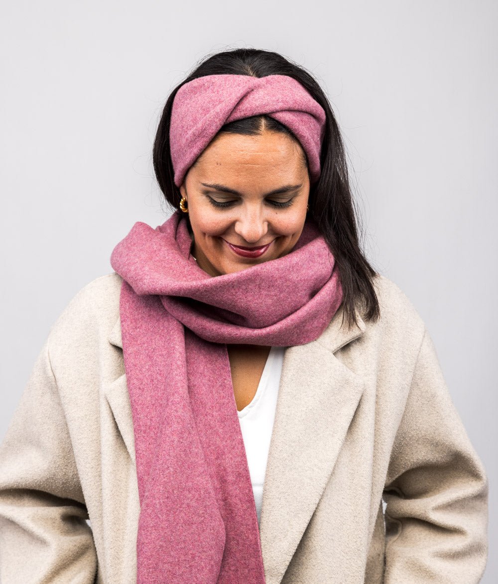 Schal aus Bio Baumwolle - obumi - 204 - Rosa Melange