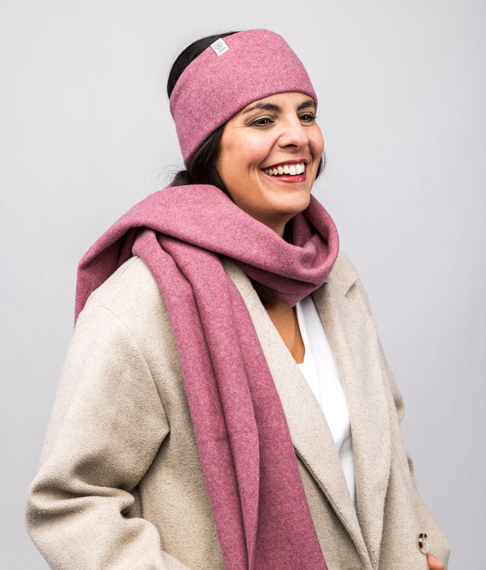 Schal aus Bio Baumwolle - obumi - 204 - Rosa Melange