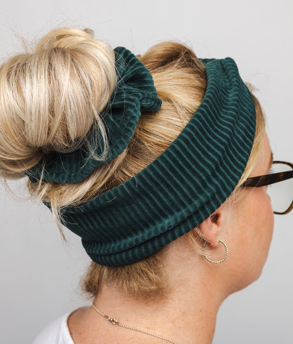 Scrunchie aus Bio Samt Rippe - Haargummis - obumi - 578 - Aloe