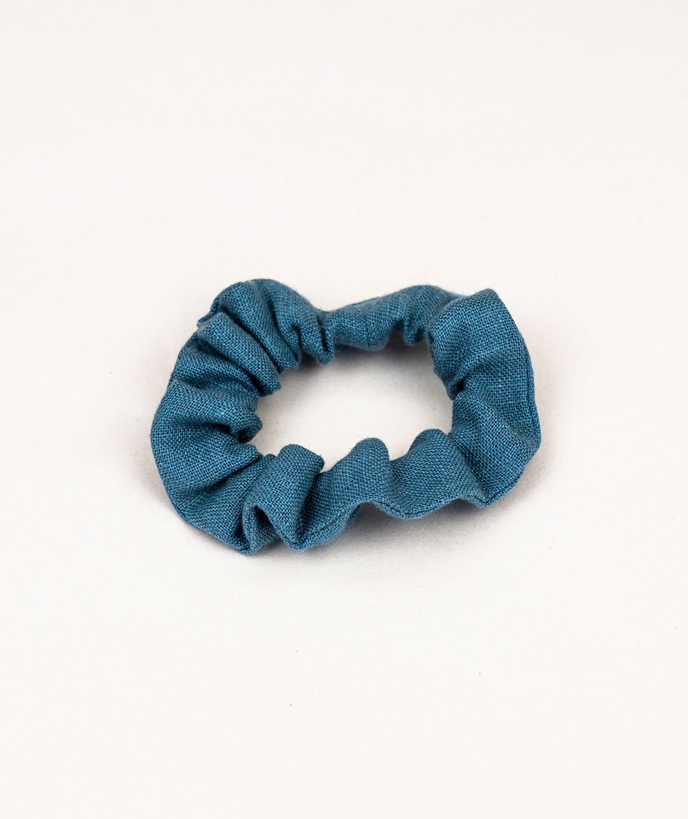 Scrunchie aus Leinen - Haargummis - obumi - 277 - Grey Blue