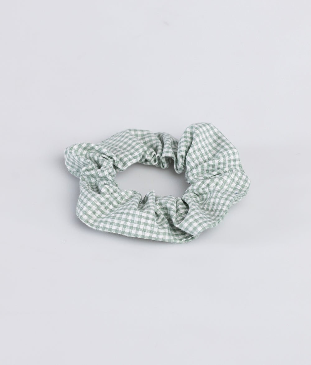 Scrunchie Karo aus Bio Baumwolle - obumi - 292 - Karo Green