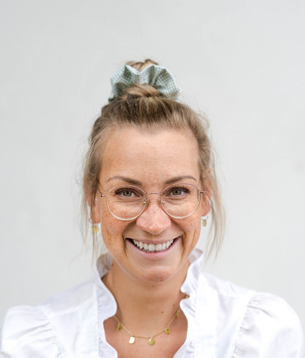 Scrunchie Karo aus Bio Baumwolle - obumi - 292 - Karo Green