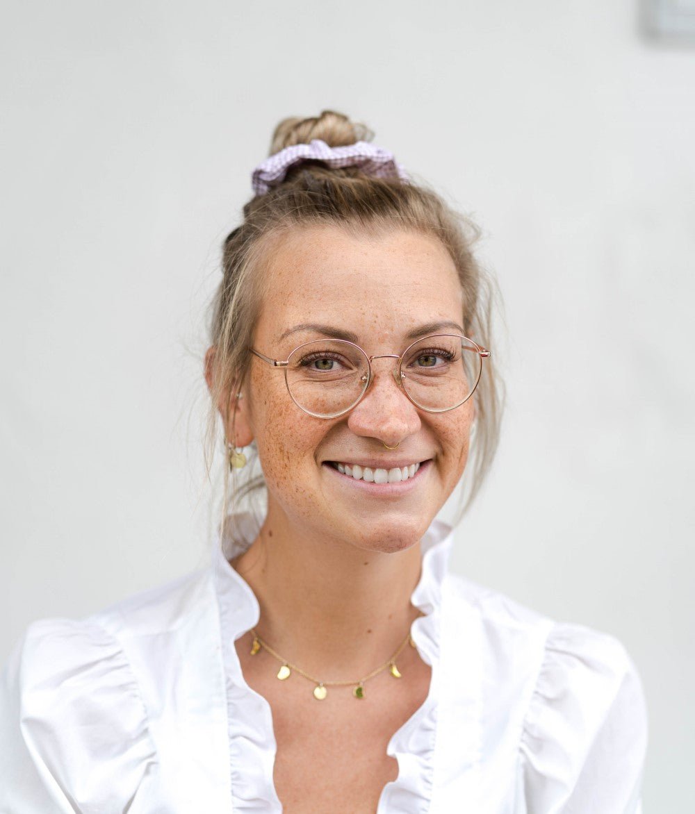 Scrunchie Karo aus Bio Baumwolle - obumi - 293 - Karo Lilac