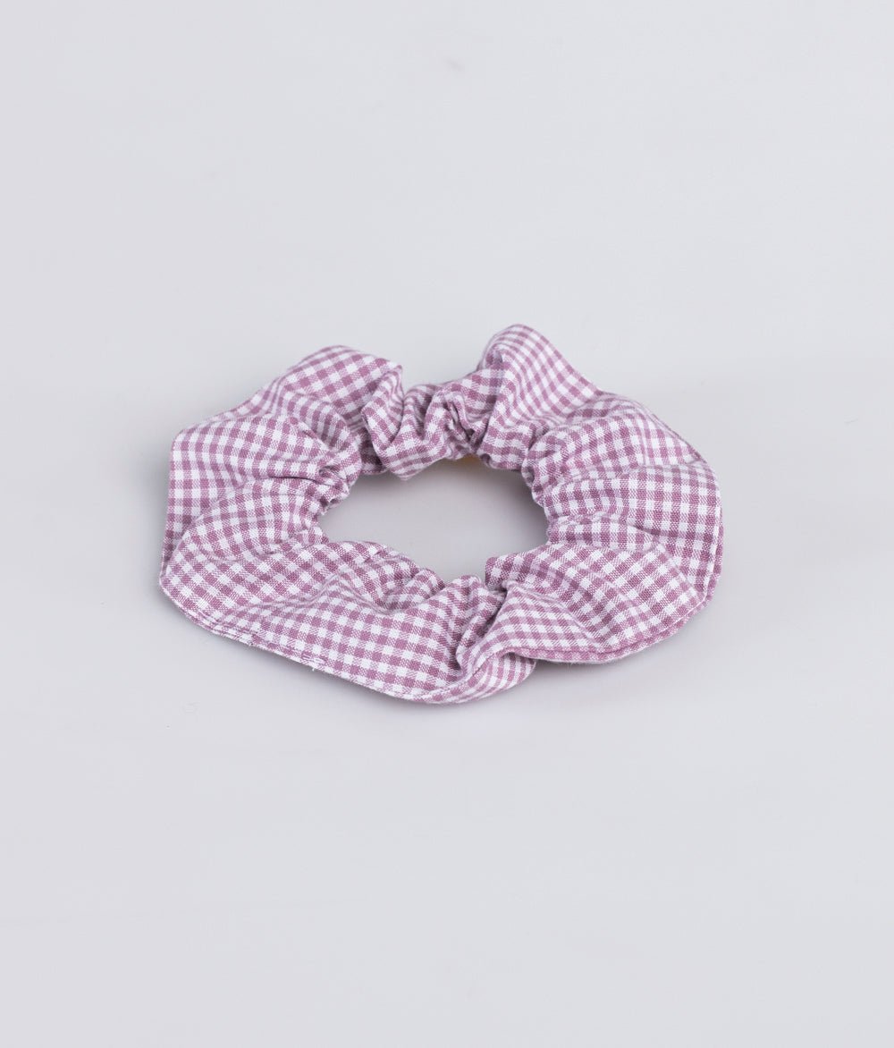 Scrunchie Karo aus Bio Baumwolle - obumi - 293 - Karo Lilac