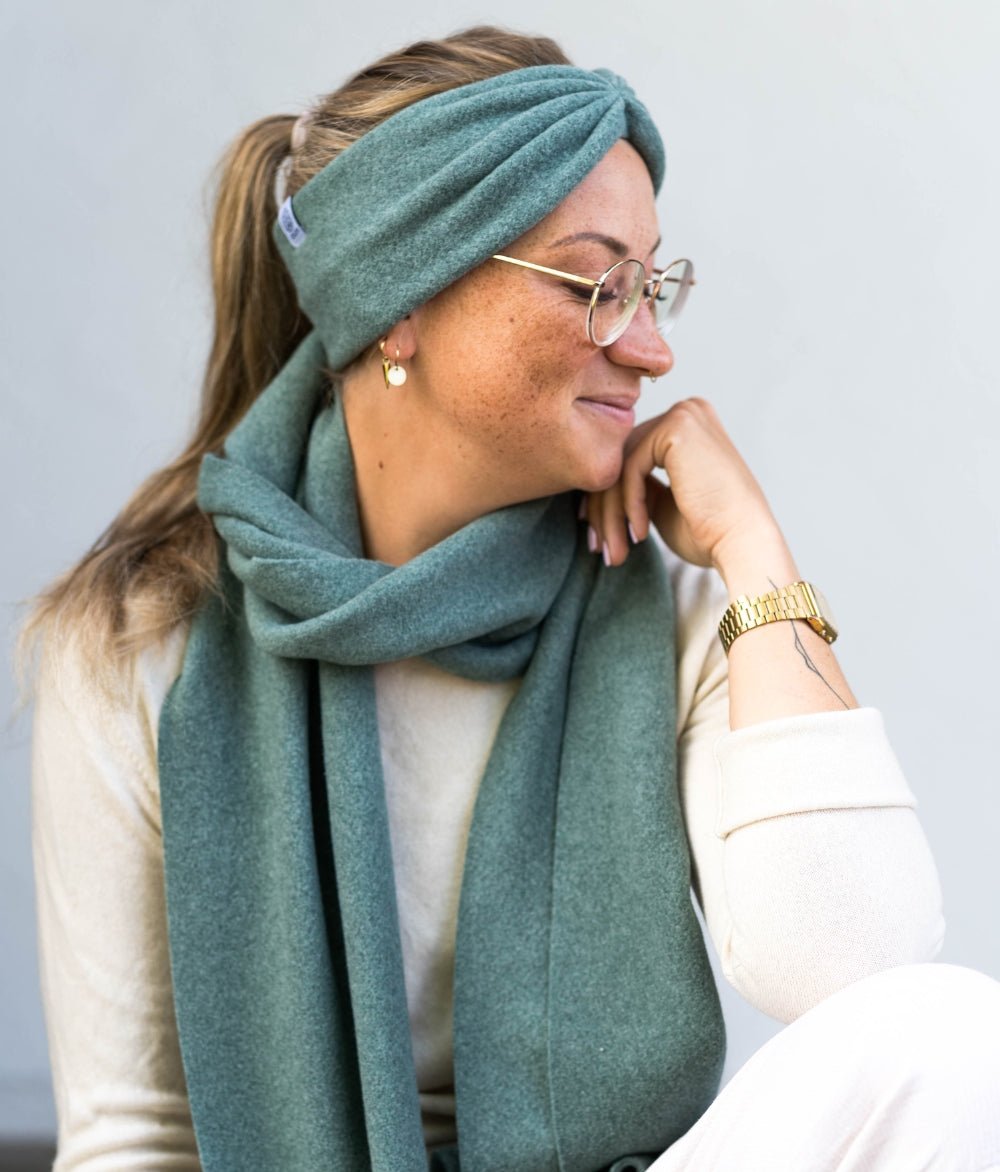 Stirnband Bow aus Bio Baumwolle - Stirnbänder - obumi - 139 - Light Grey