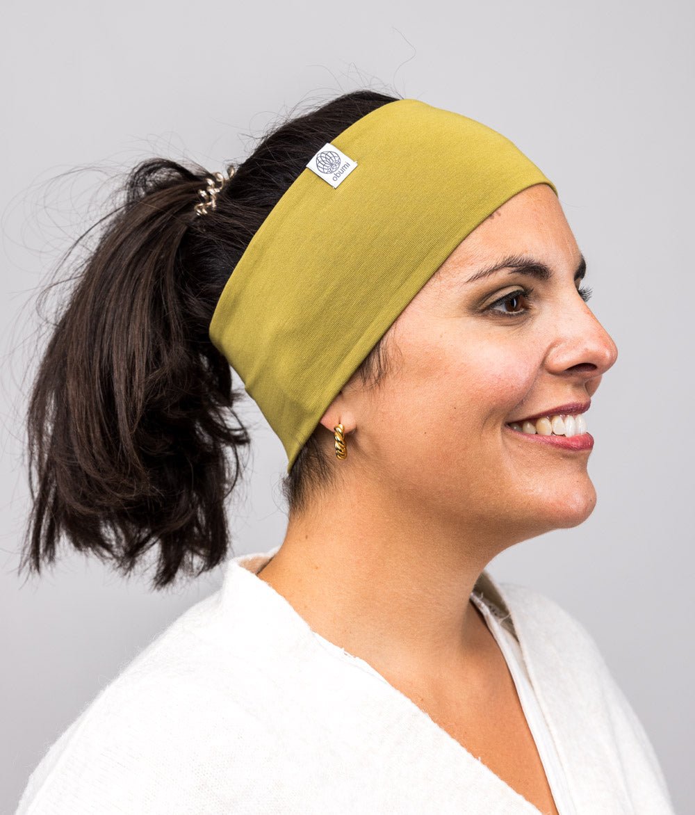 Stirnband Classic Breit aus Bio Jersey - Stirnbänder - obumi - 400 - Olive