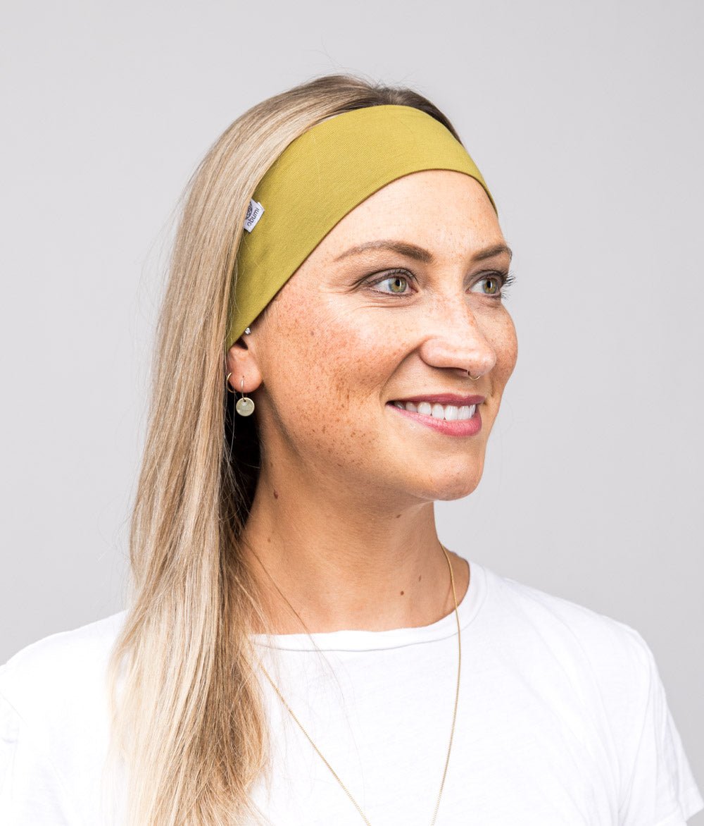 Stirnband Classic Schmal aus Bio Jersey - Stirnbänder - obumi - 370 - Olive
