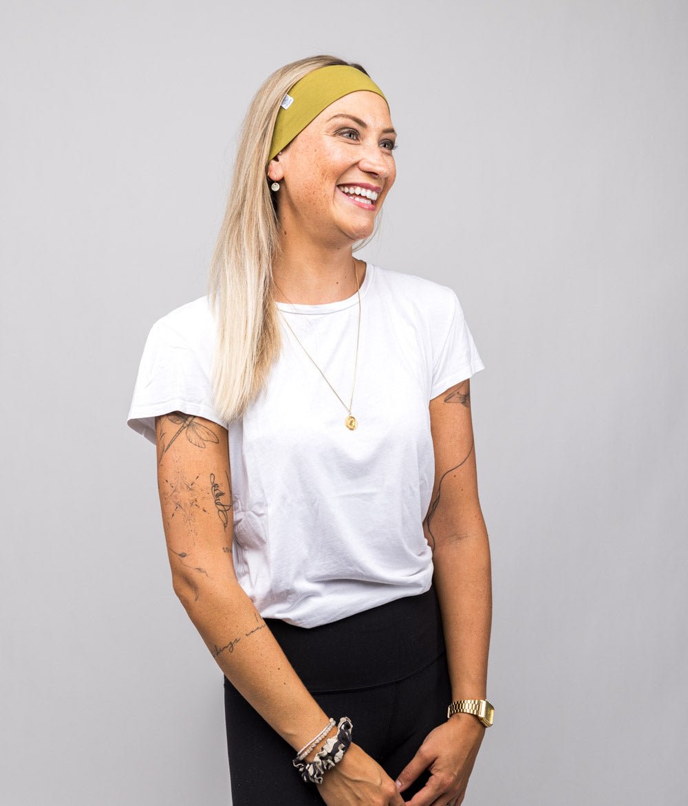 Stirnband Classic Schmal aus Bio Jersey - Stirnbänder - obumi - 370 - Olive