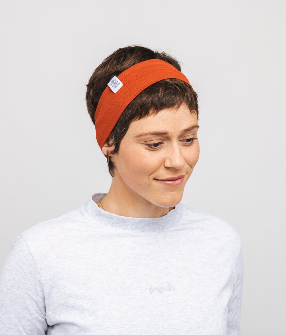 Stirnband Classic Schmal aus TENCEL™ Modal - Stirnbänder - obumi - 385 - Henna