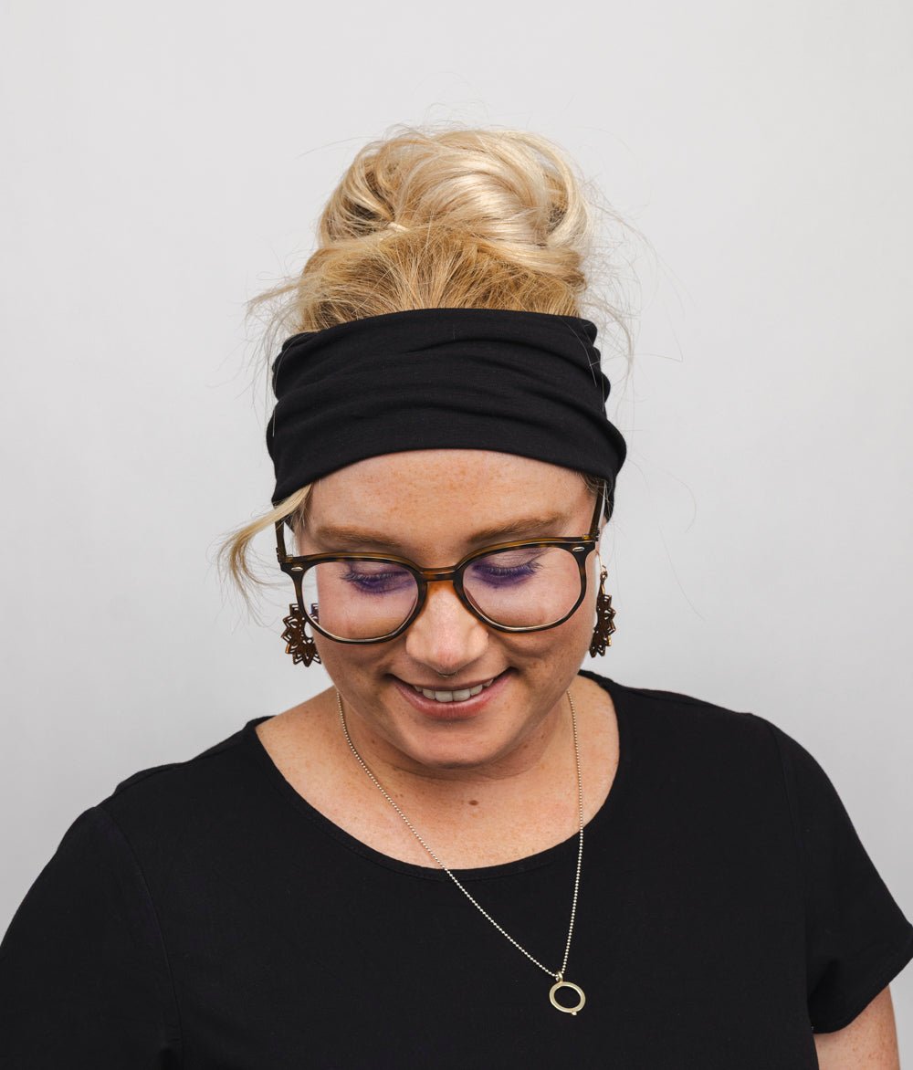 Stirnband Extra Breit TENCEL™ Modal - Stirnbänder - obumi - 312 - Black