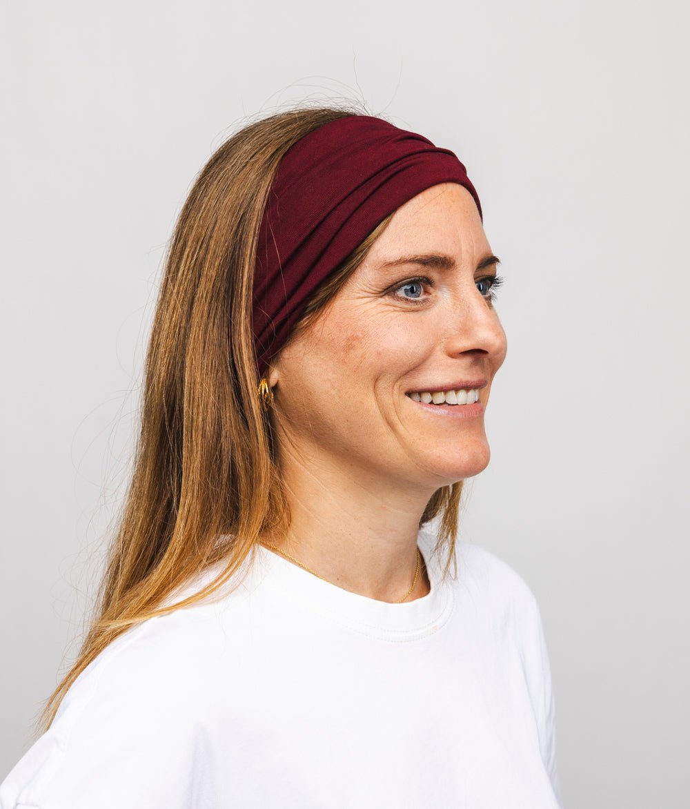 Stirnband Extra Breit TENCEL™ Modal - Stirnbänder - obumi - 313 - Burgundy