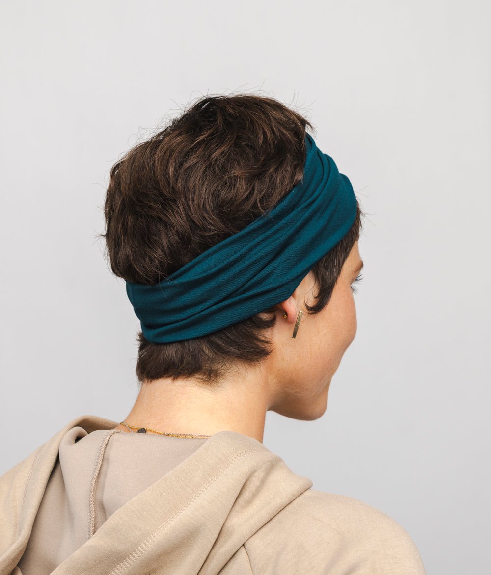 Stirnband Extra Breit TENCEL™ Modal - Stirnbänder - obumi - 314 - Petrol