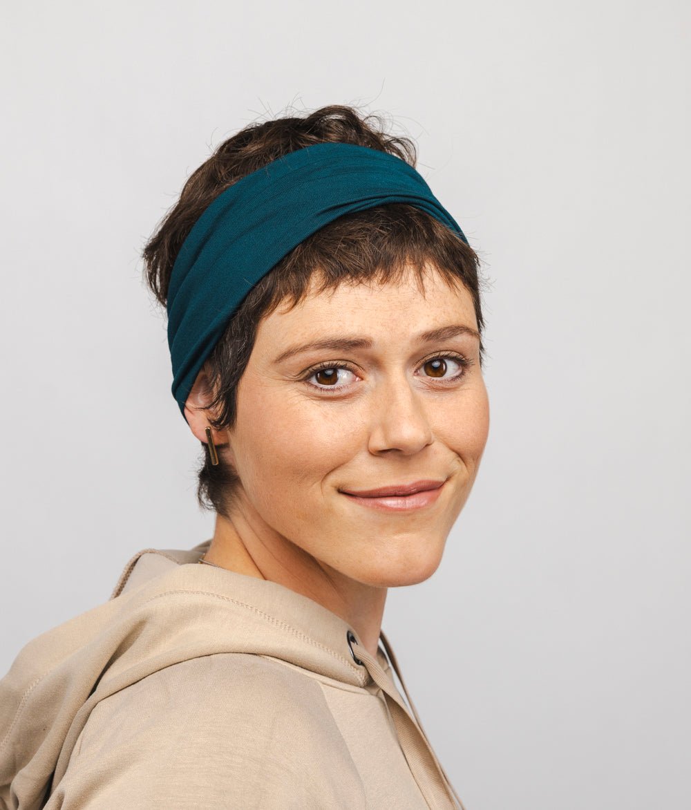 Stirnband Extra Breit TENCEL™ Modal - Stirnbänder - obumi - 314 - Petrol