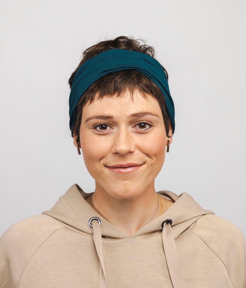 Stirnband Extra Breit TENCEL™ Modal - Stirnbänder - obumi - 314 - Petrol