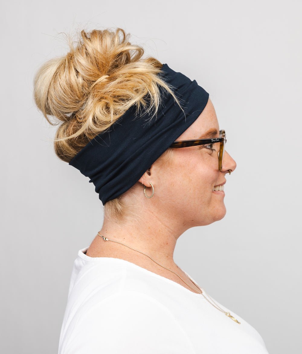 Stirnband Extra Breit TENCEL™ Modal - Stirnbänder - obumi - 316 - Navy