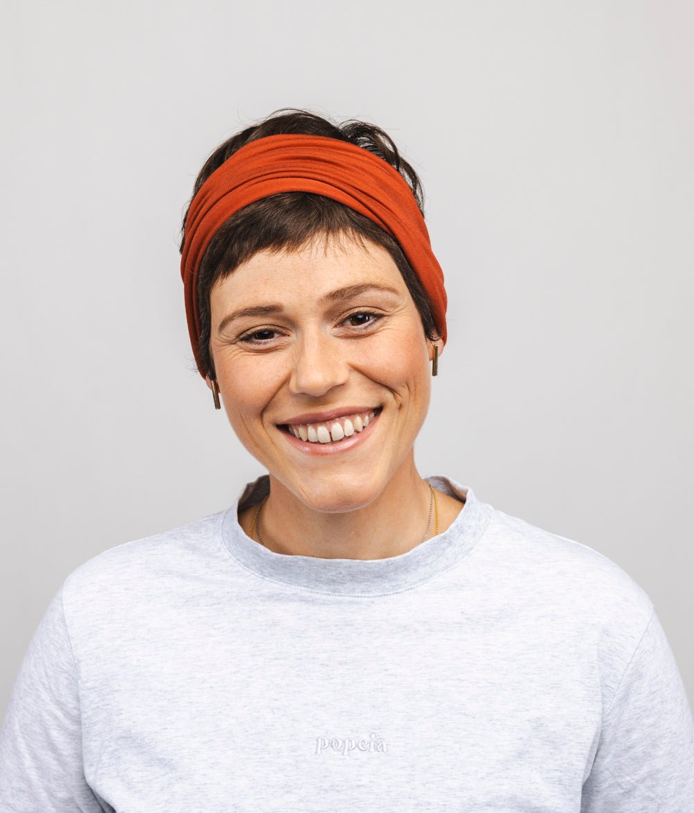 Stirnband Extra Breit TENCEL™ Modal - Stirnbänder - obumi - 317 - Henna