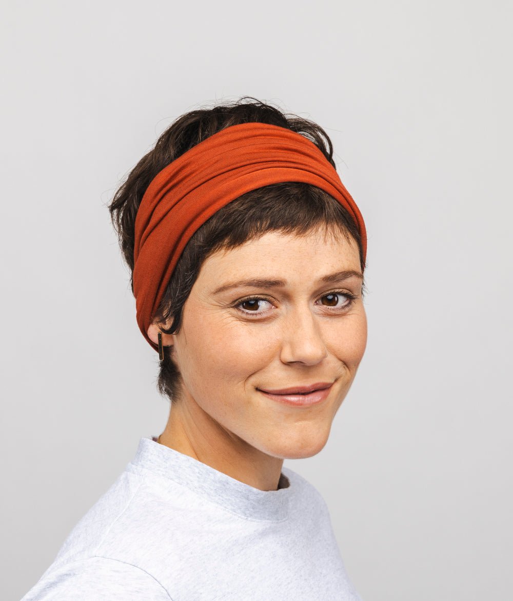 Stirnband Extra Breit TENCEL™ Modal - Stirnbänder - obumi - 317 - Henna