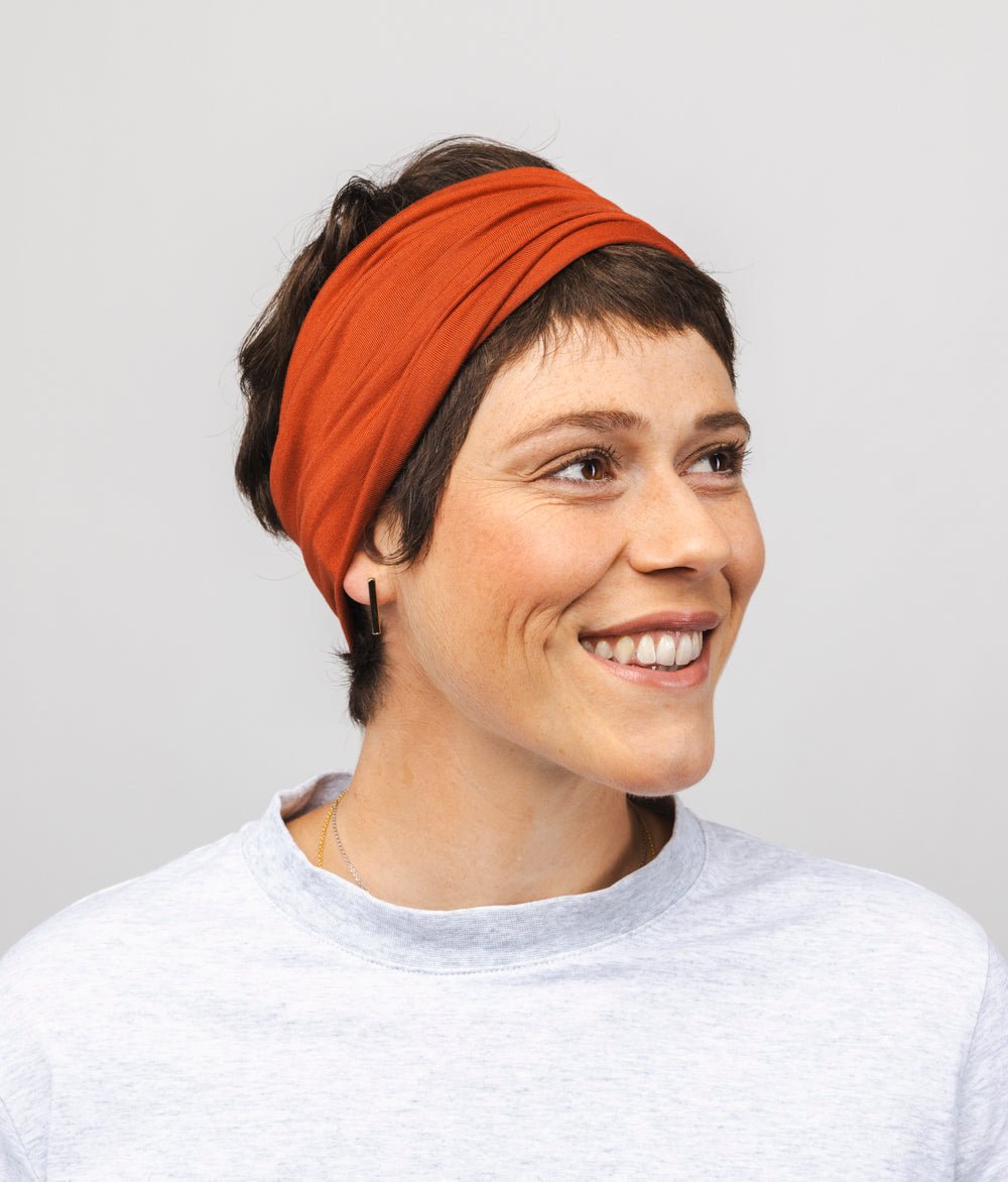 Stirnband Extra Breit TENCEL™ Modal - Stirnbänder - obumi - 317 - Henna