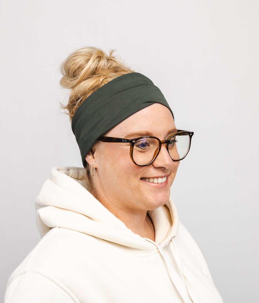 Stirnband Extra Breit TENCEL™ Modal - Stirnbänder - obumi - 320 - Forest Green