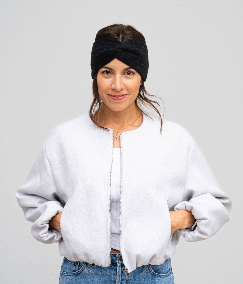 Stirnband Knot aus recyceltem Kaschmir - obumi - 911 - Terracotta