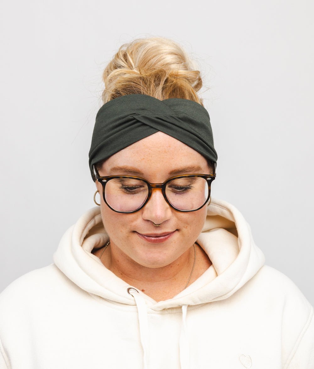 Stirnband Knot aus TENCEL™ Modal - Stirnbänder - obumi - 358 - Forest Green