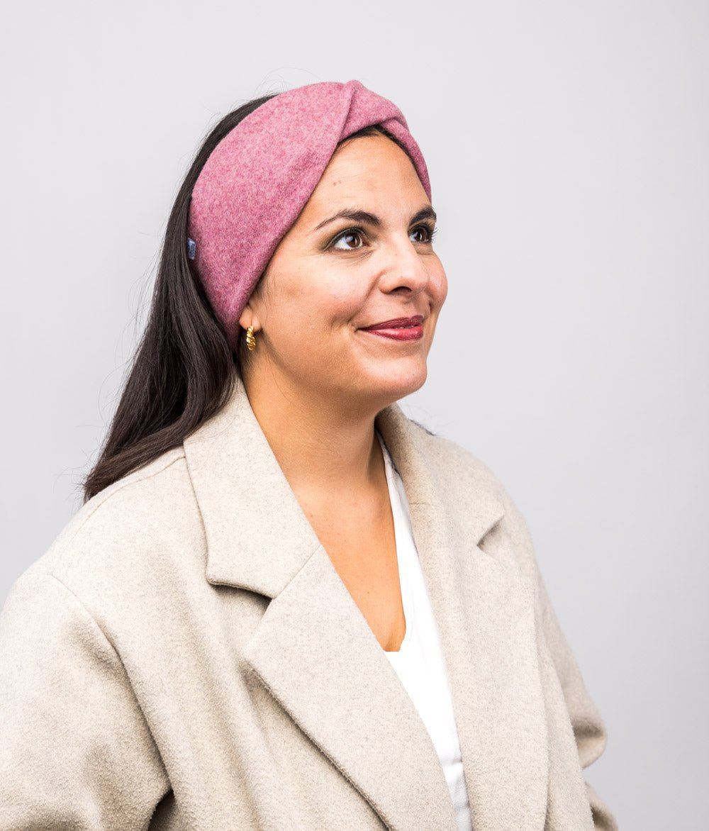 Stirnband Twist aus Bio Baumwolle - Stirnbänder - obumi - 174 - Rosa Melange