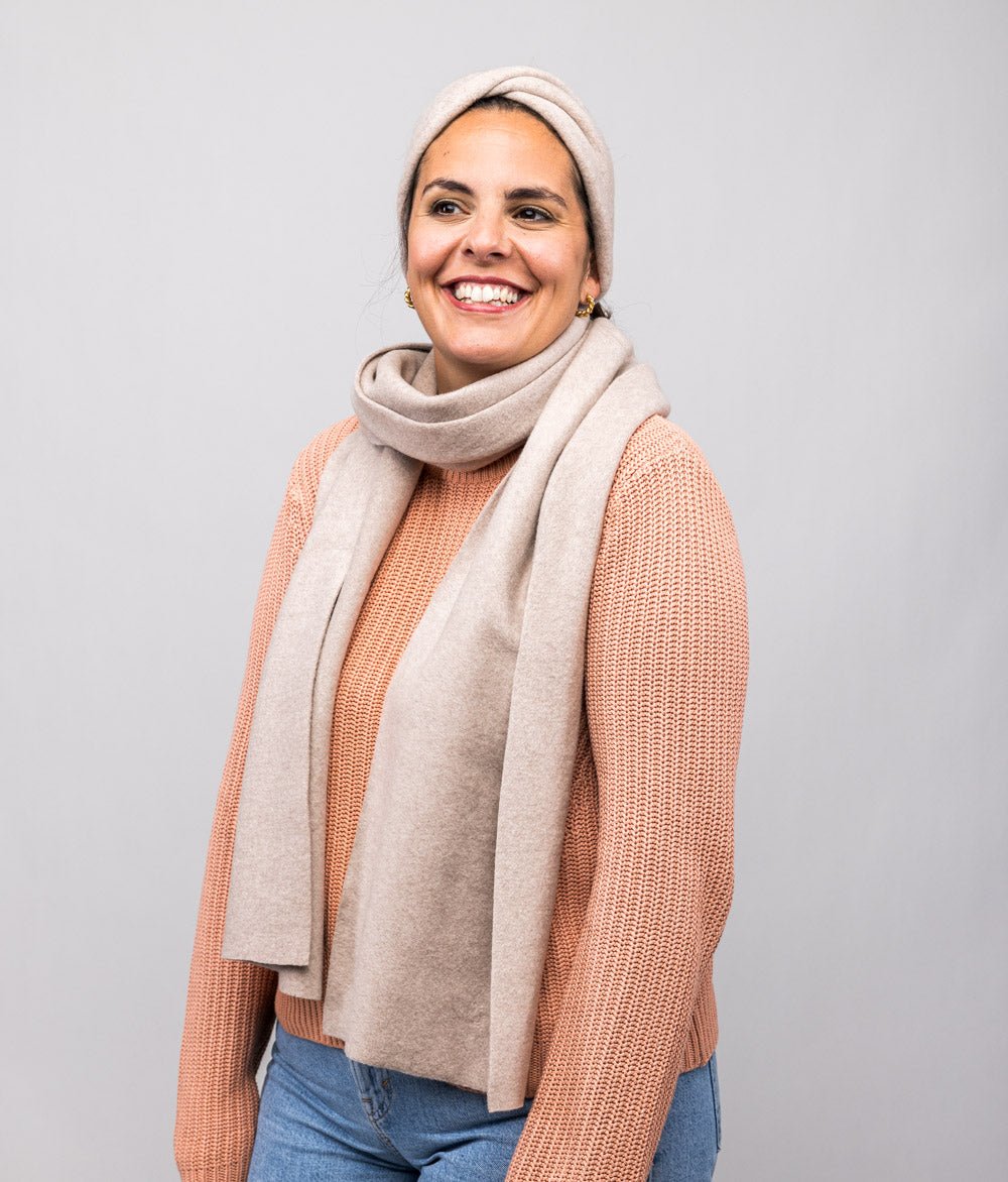 Stirnband Twist aus Bio Baumwolle - Stirnbänder - obumi - 176 - Beige Melange