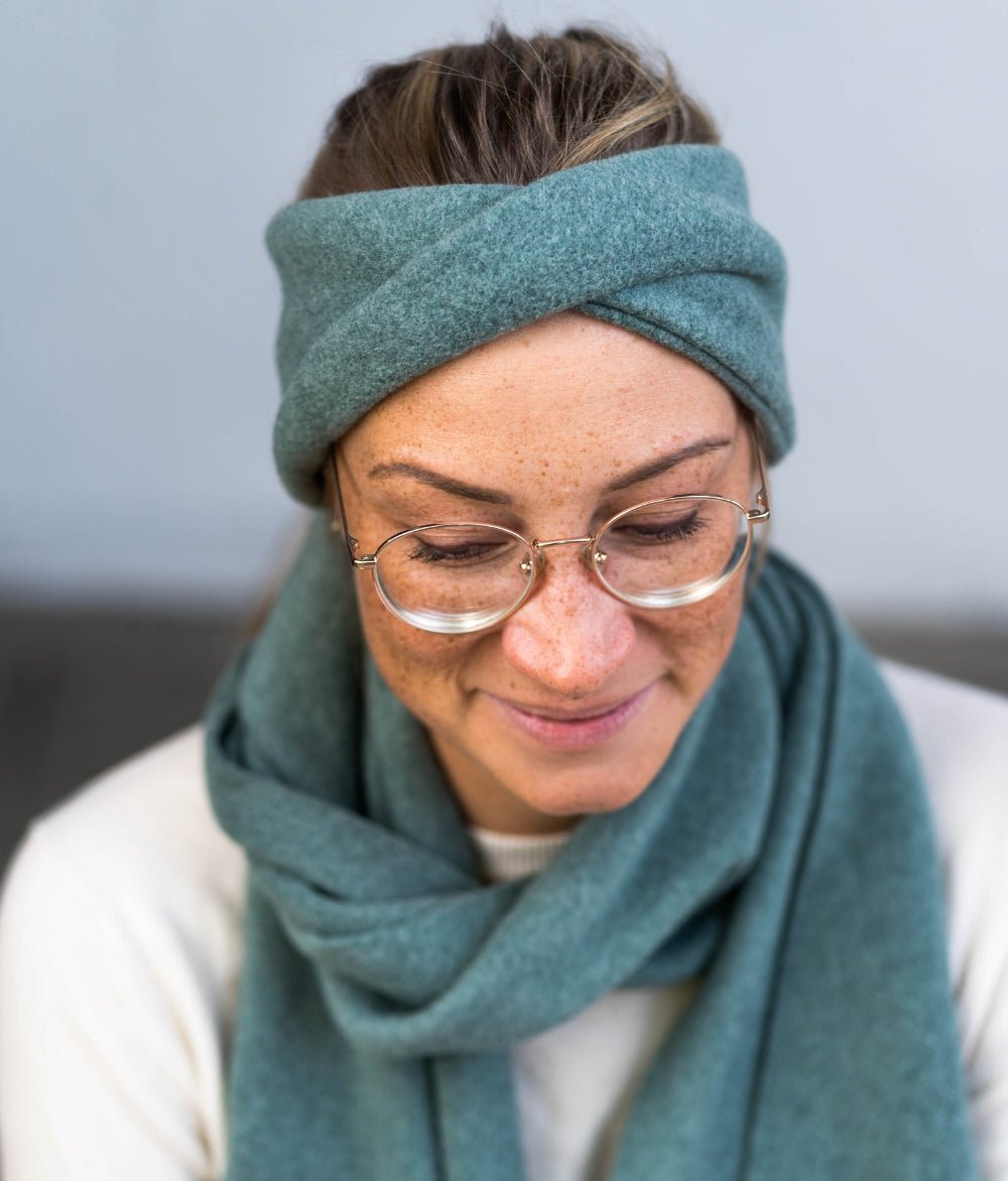 Stirnband Twist aus Bio Baumwolle - Stirnbänder - obumi - 178 - Green Melange