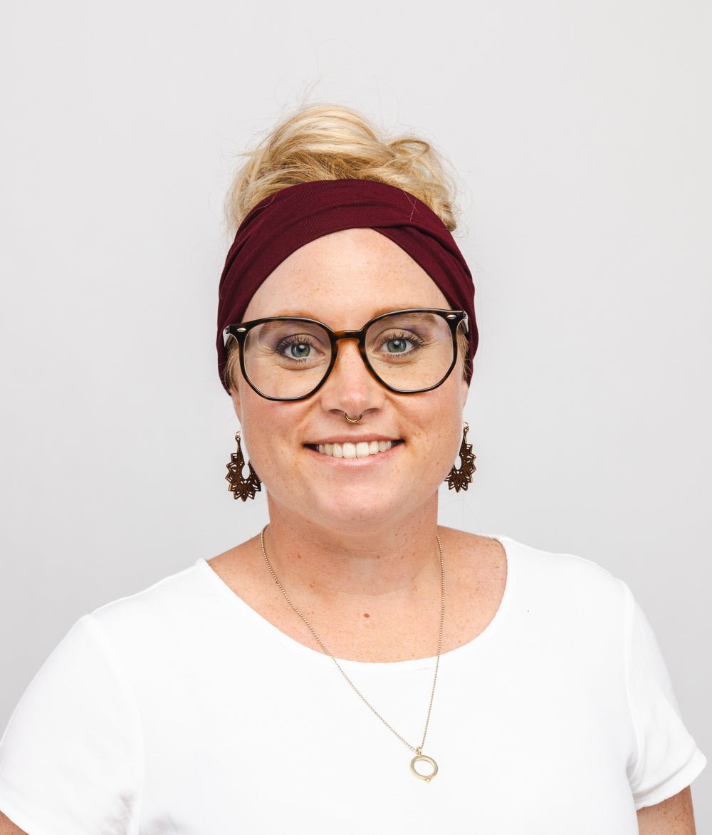 Stirnband Twist aus TENCEL™ Modal - Stirnbänder - obumi - 331 - Burgundy