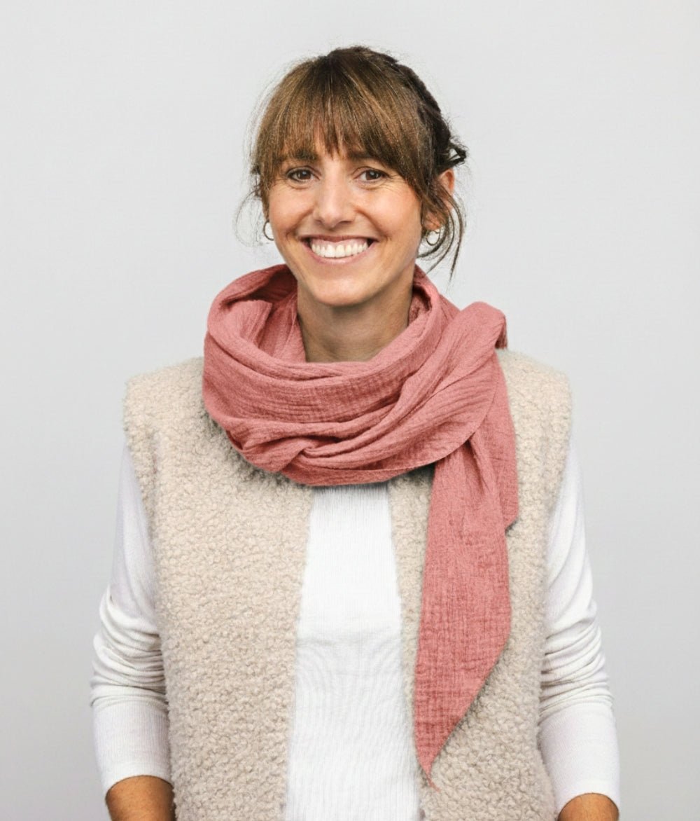 Tuch aus Bio Musselin - Schals & Halstücher - obumi - 028 - Rose