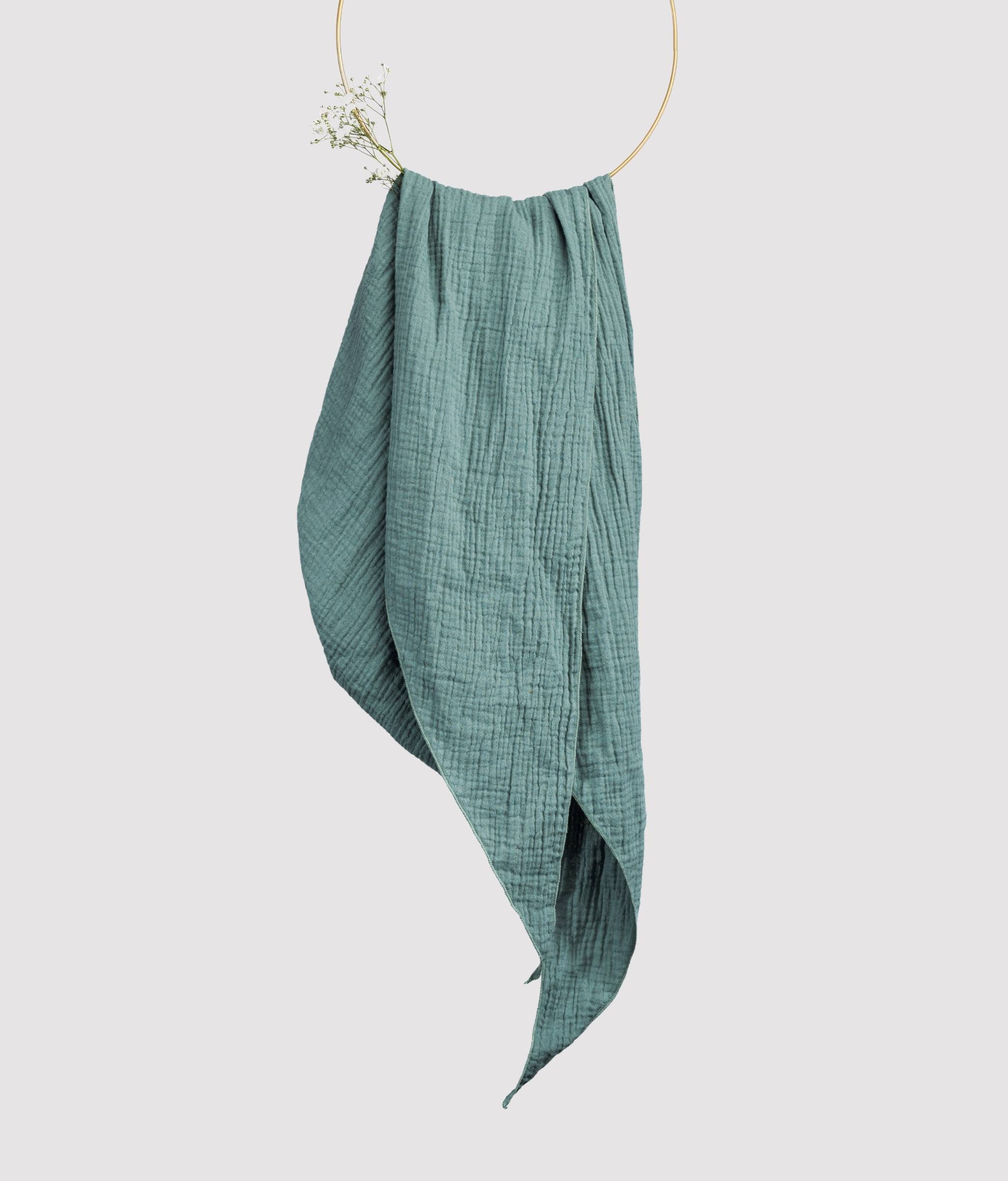 Tuch aus Bio Musselin - Schals & Halstücher - obumi - 029 - Turquoise