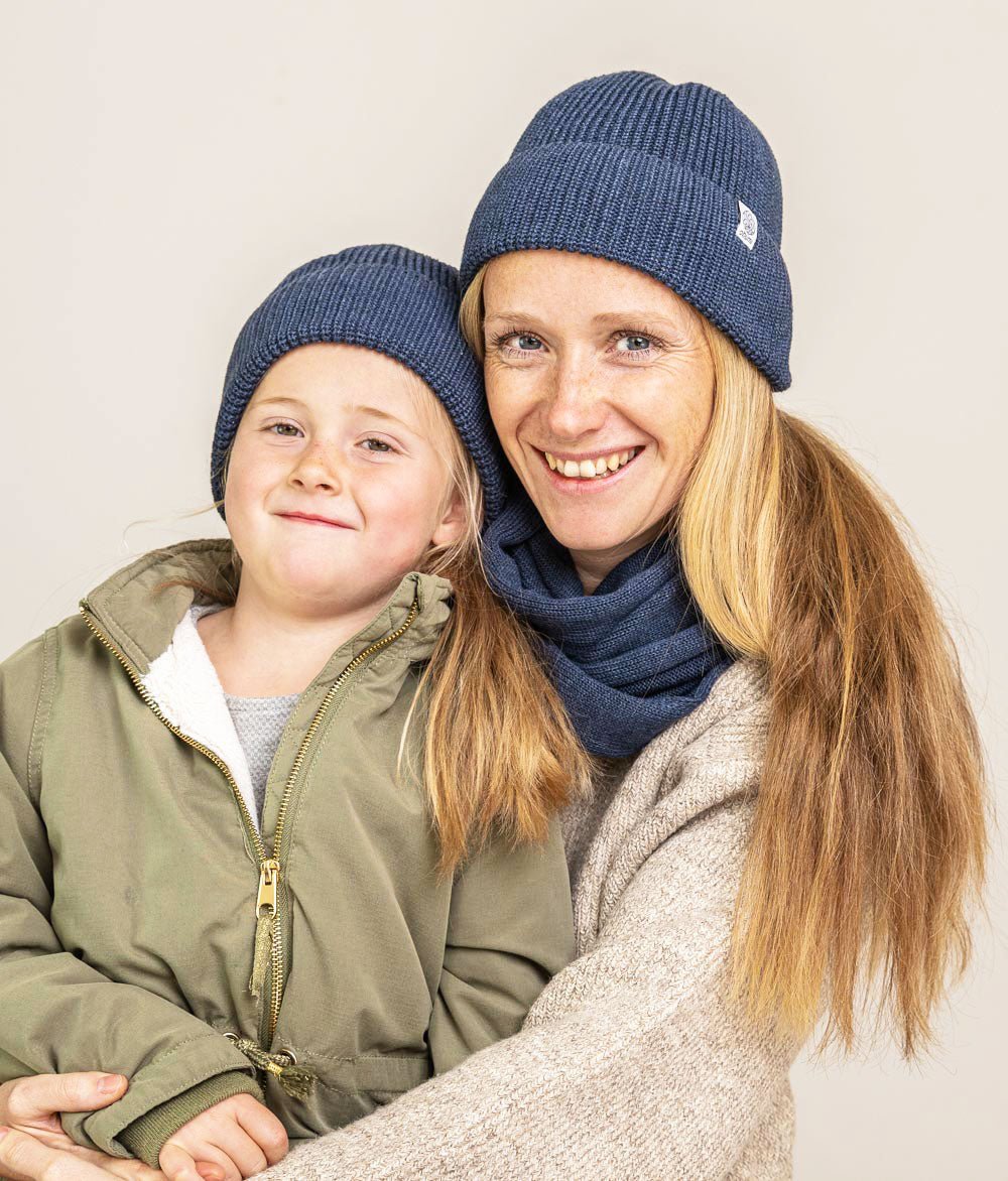 Beanie Grobstrick aus Bio Baumwolle - Mütze - obumi - 730 - Black