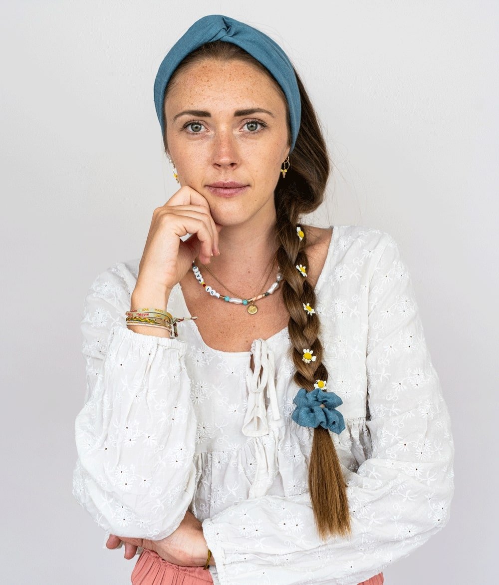 Haarband aus Leinen - Haarbänder - obumi - 242 - Ocean Blue