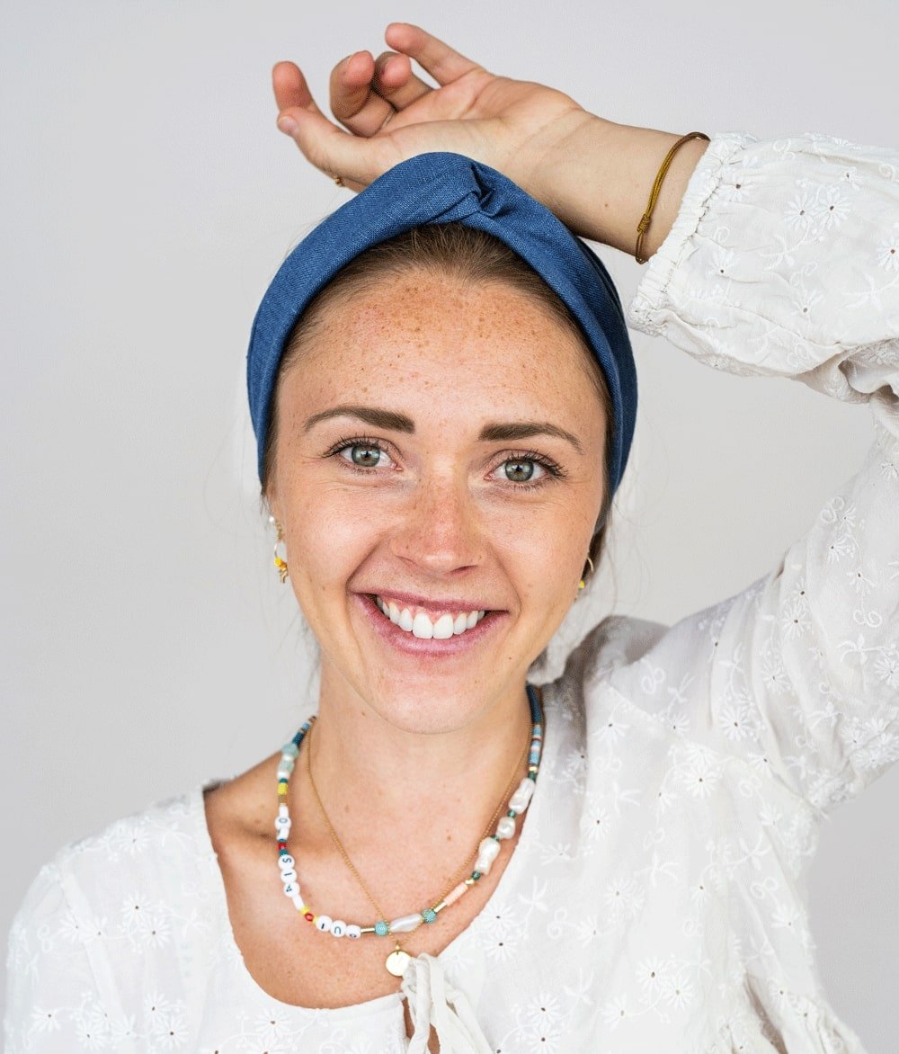 Haarband aus Leinen - Haarbänder - obumi - 242 - Ocean Blue